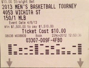 I placed this bet last Thanksgiving