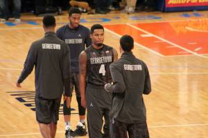 Georgetown Guard D'Vauntes Smith-Rivera one of many in college basketball sending thoughts to Briante Weber after his season-ending injury. 